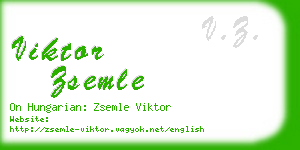 viktor zsemle business card